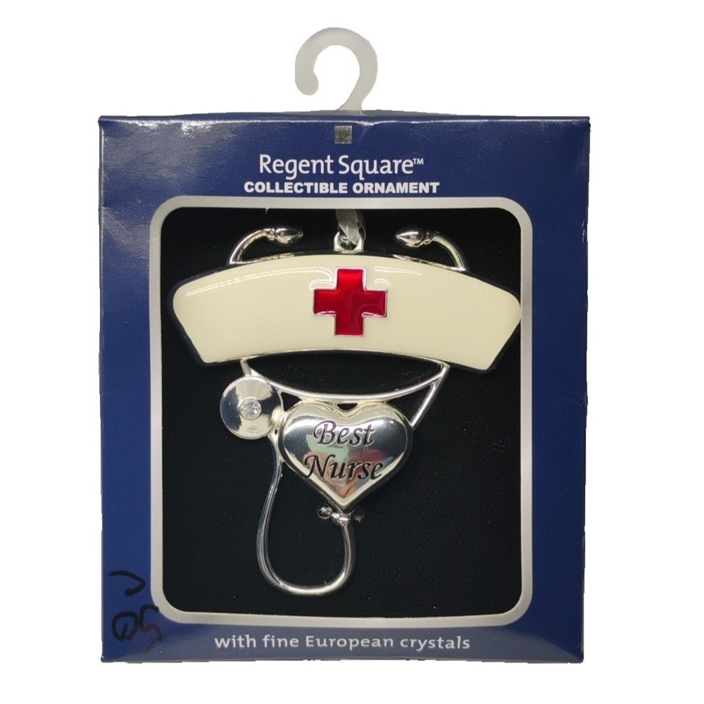Best Nurse Ornament Regent Square Enamel European Crystal Christmas‎ Holiday